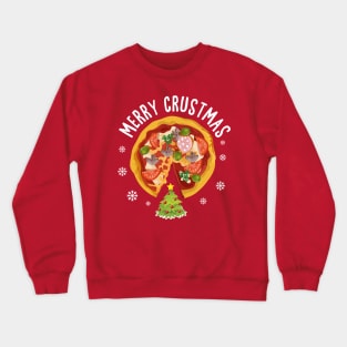 Pizza Christmas Tree - Merry Crustmas Crewneck Sweatshirt